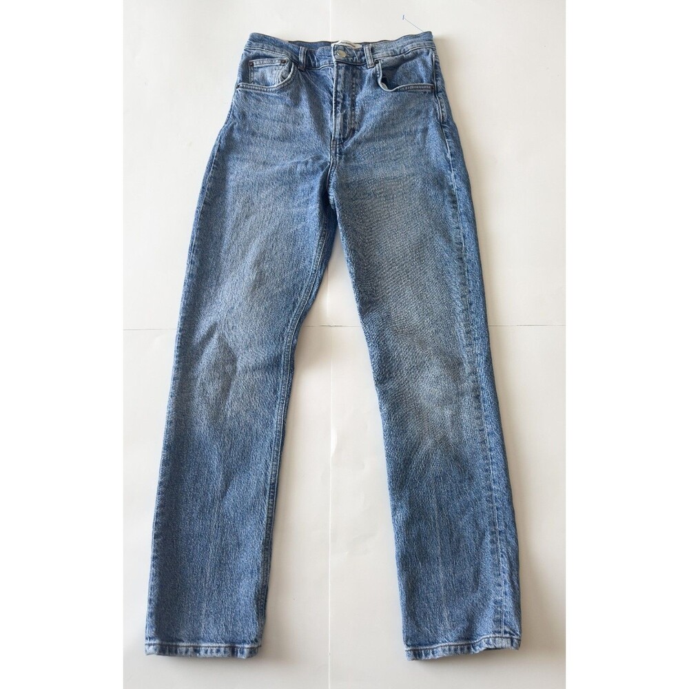 Reformation Liza Ultra High Rise Women's Blue Straight Jeans Size 27